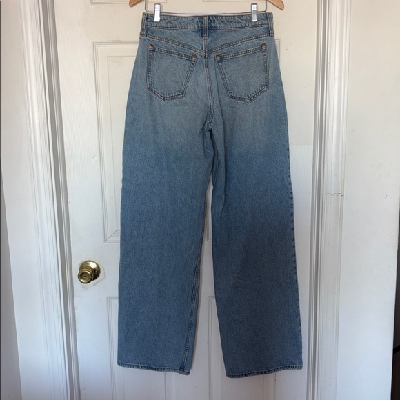Abercrombie & Fitch The Wide Leg Mid Rise Jeans Blue Size 25 - Picture 3 of 5